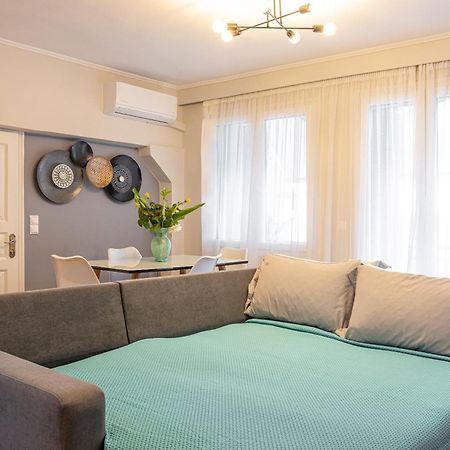 Pythagorio Blue Street Apartment With Balcony Bagian luar foto